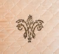 Six Light Coral Silk and Velvet Pillows — 20th Century