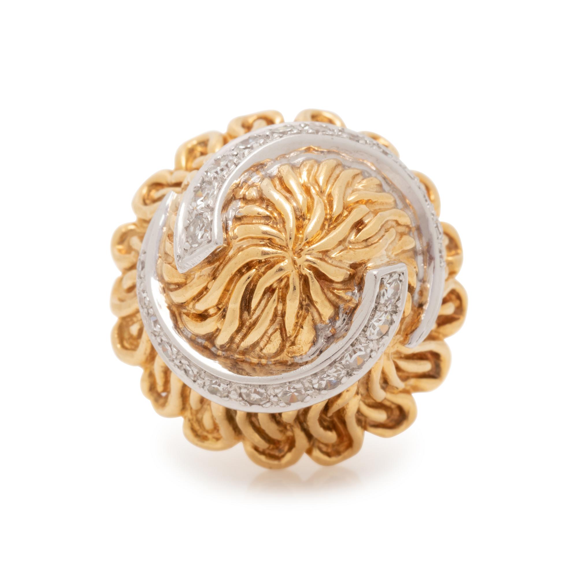 BICOLOR GOLD AND DIAMOND RING