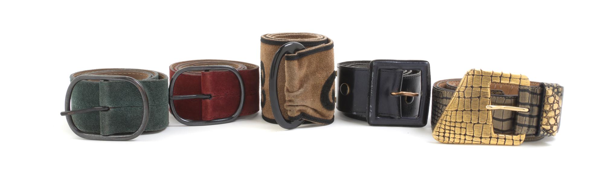 A Group of Four Yves Saint Laurent Belts,