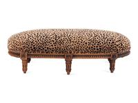 A Louis XVI Style Walnut Upholstered Tabouret