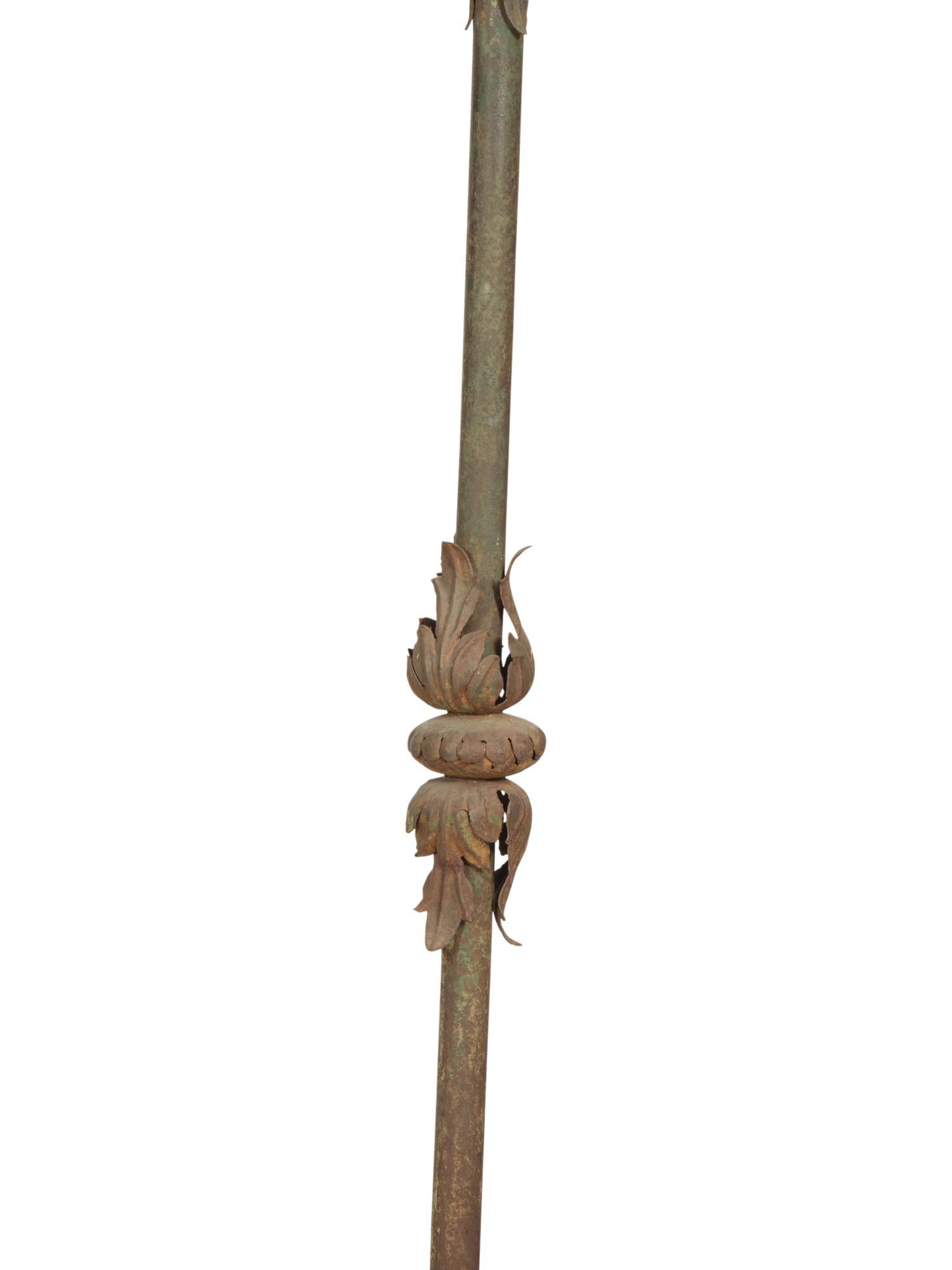 A Pair of Gilt Metal Gondola Style Floor Lamps