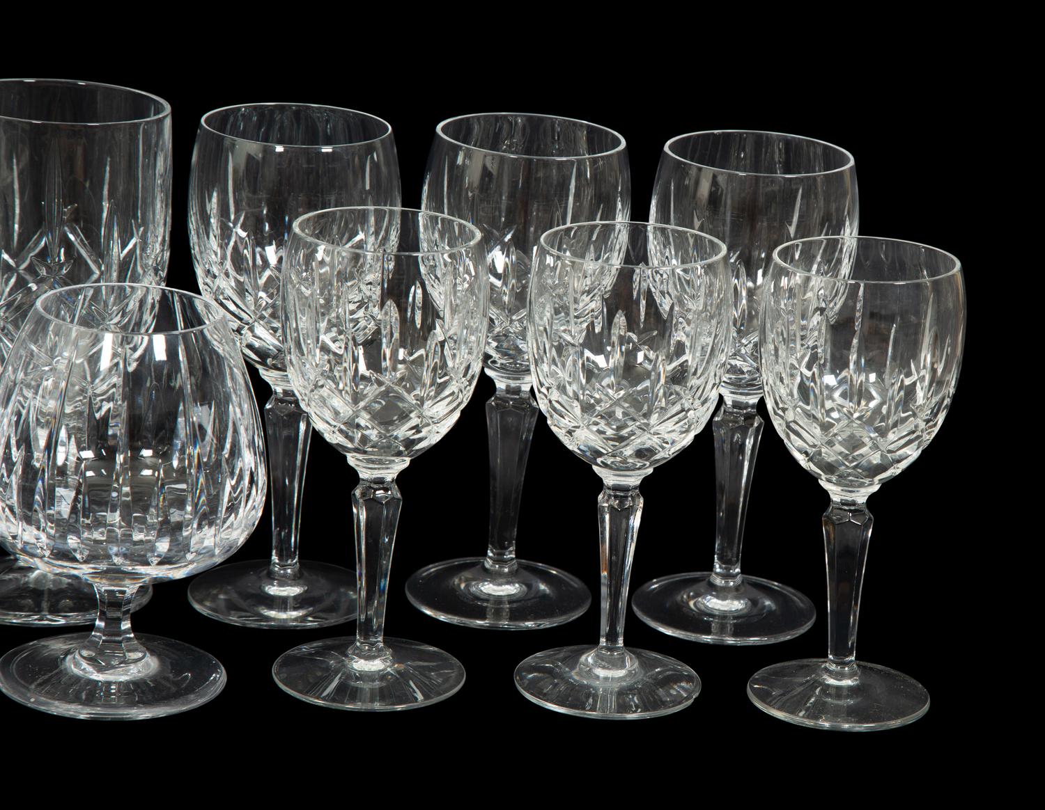 A Gorham Cut Glass Stemware Service