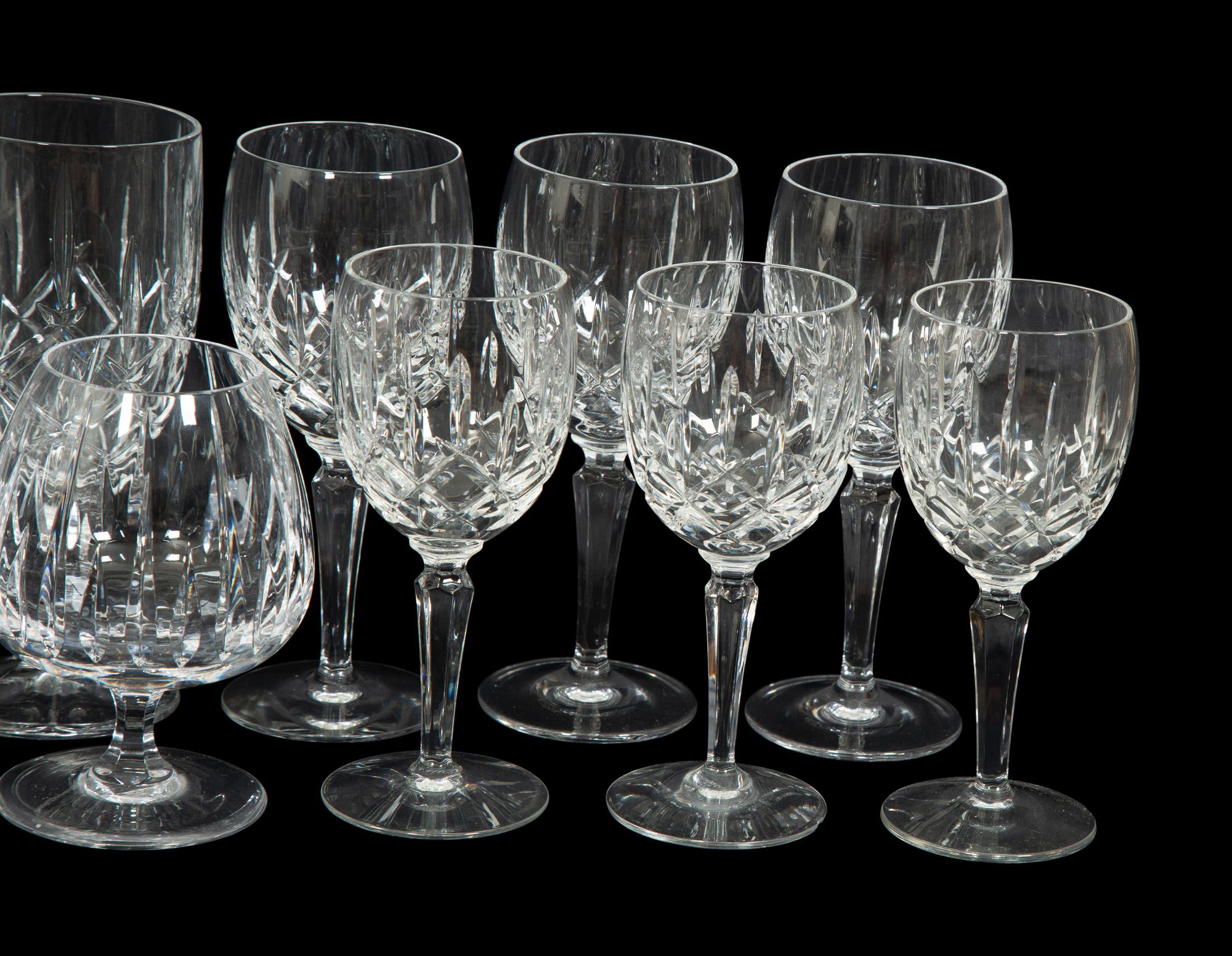 A Gorham Cut Glass Stemware Service
