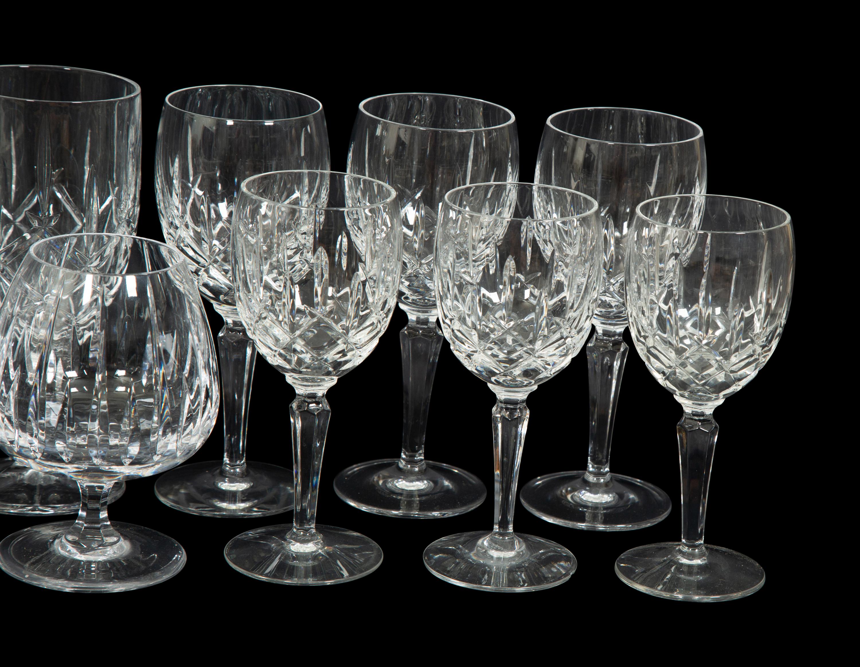 A Gorham Cut Glass Stemware Service