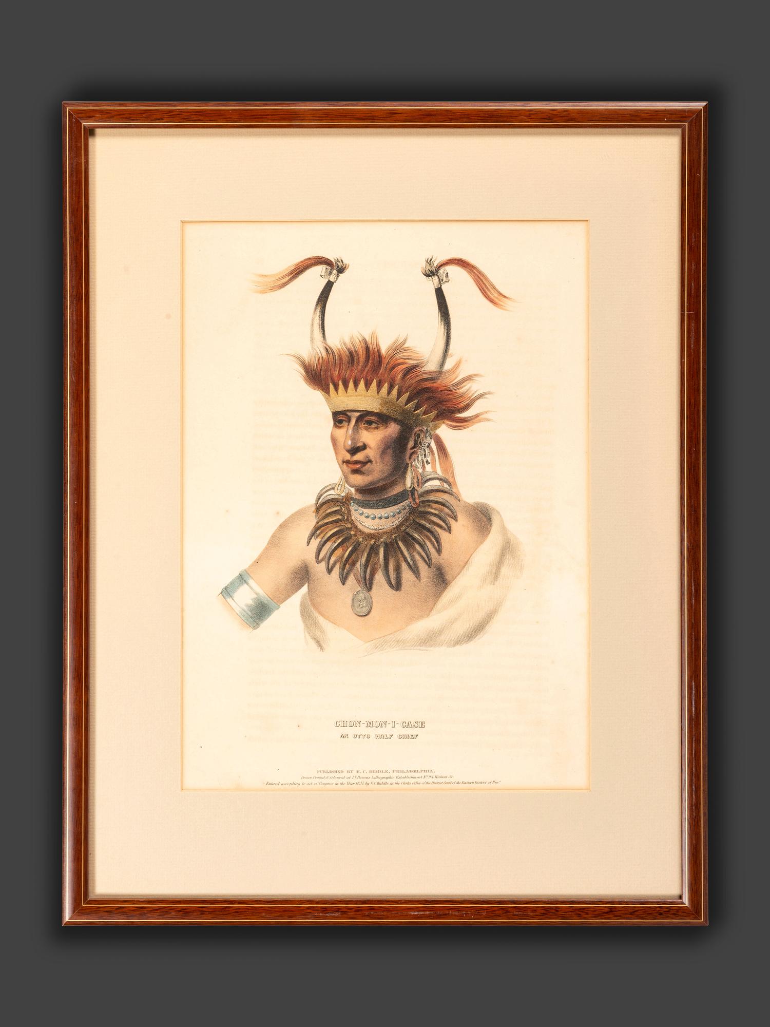 Six Hand-Colored Lithographs by McKenney and Hall