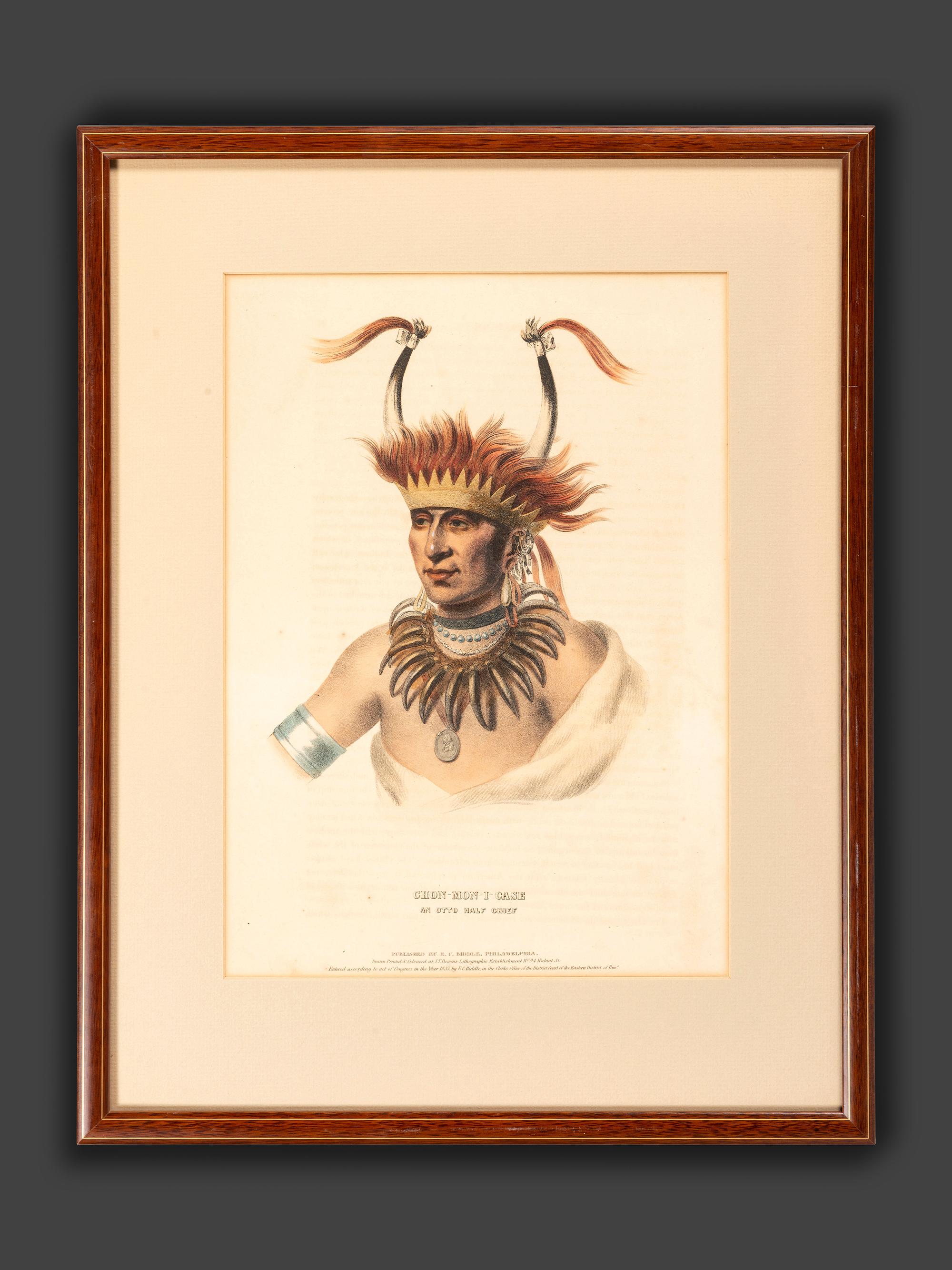 Six Hand-Colored Lithographs by McKenney and Hall