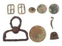 [CIVIL WAR]. Equipment and relic archive related to Civil War surgeon Dr. Joseph R. Martin and his service with the 124th Pennsylvania Infantry Regiment, highlighted by Tiemann & Co. surgical kit.