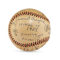 A 1939 Dayton Wings Team Signed Autograph Baseball