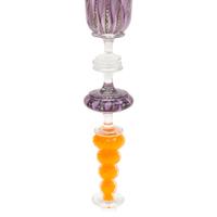 A Collection of Five Decorated Venetian Art Glass Goblets
