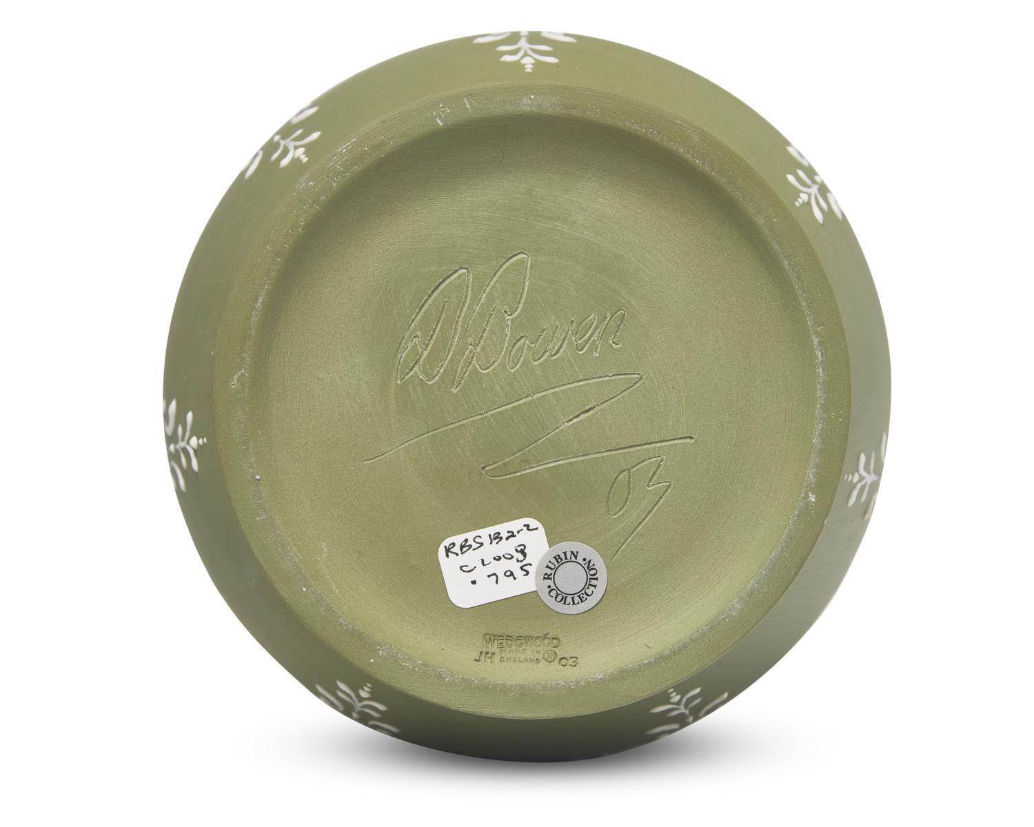 A Wedgwood Slip Decorated Jasperware Vase