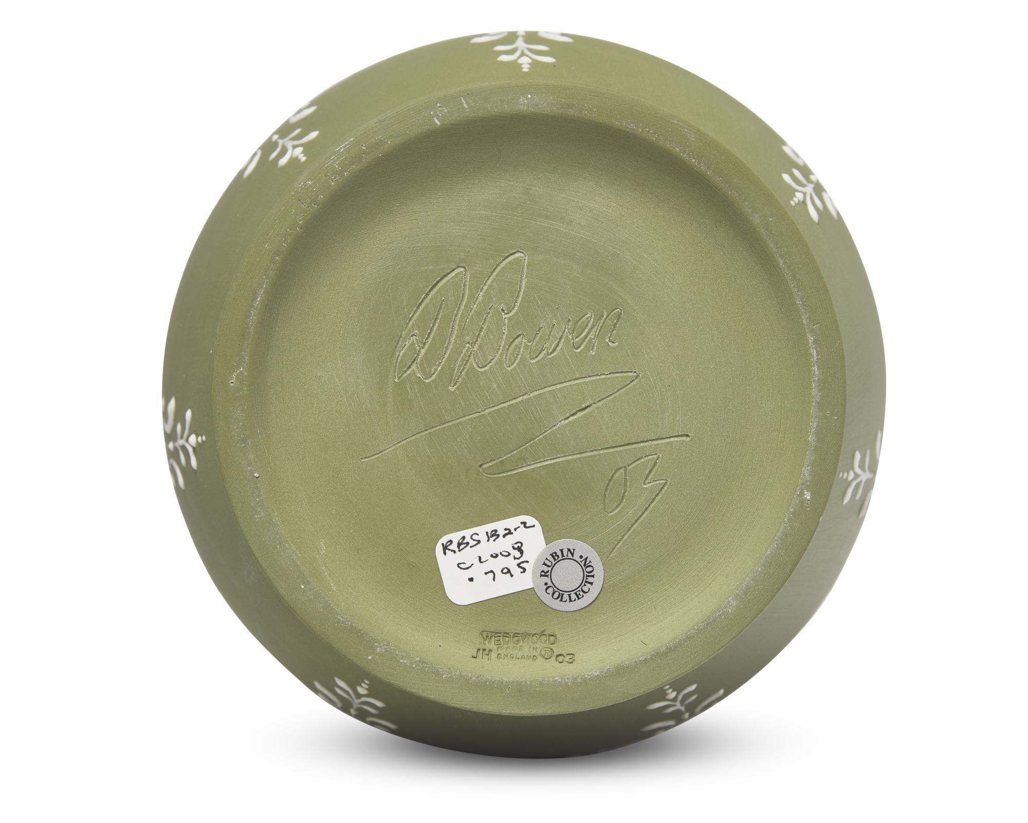 A Wedgwood Slip Decorated Jasperware Vase
