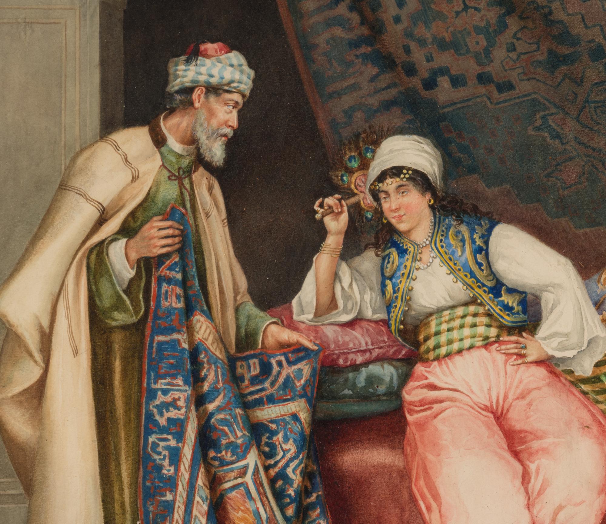 A Carpet Merchant and a Reclining Young Man