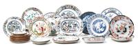 A Collection of English Transferware Diameter of largest 12 3/4 inches.