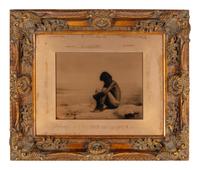 Carl Moon (1979-1948) Last of His People - Hopi Boy on Cliffs, First Mesa, 1914