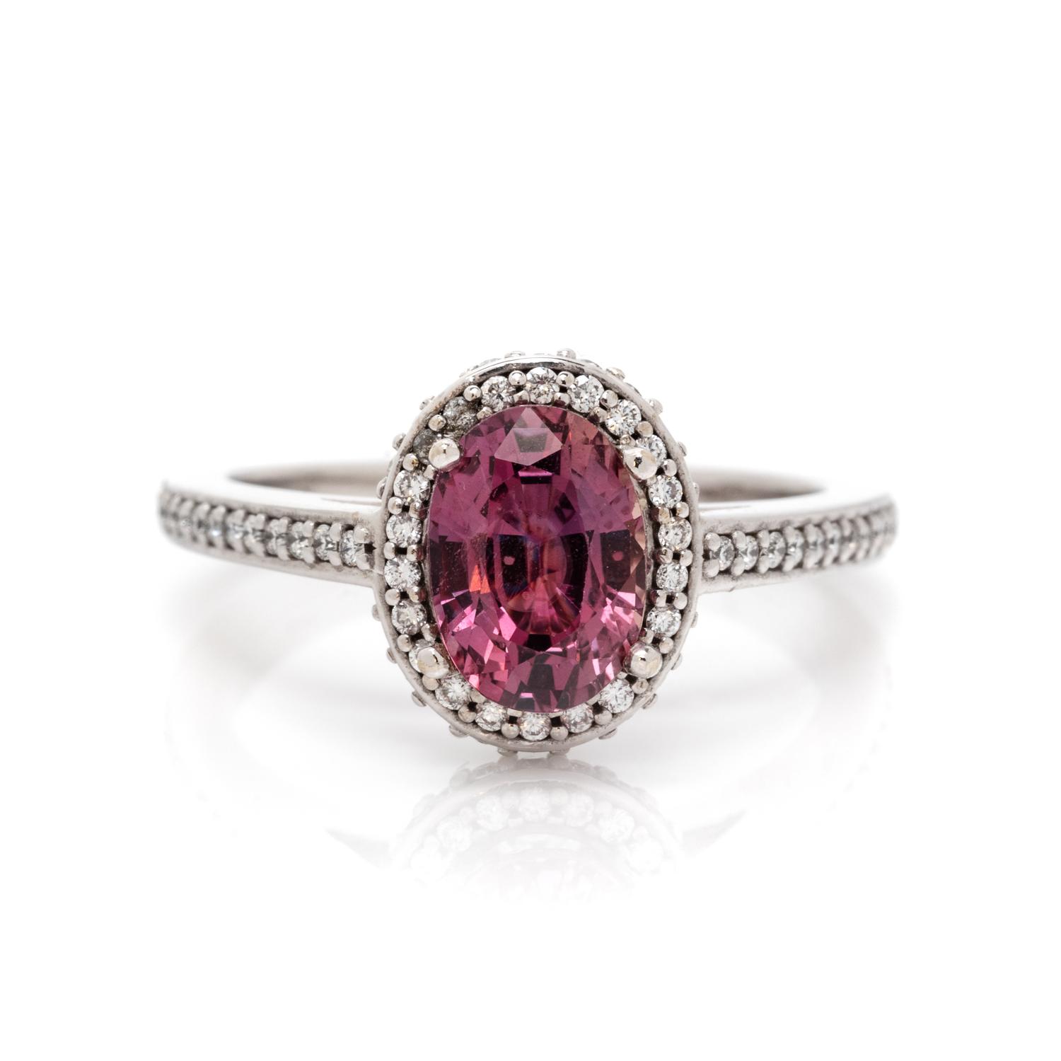 PINK SAPPHIRE AND DIAMOND RING