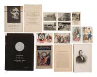 [LINCOLN, Abraham (1809-1865)]. Ephemera associated with Lincoln's life and political career.