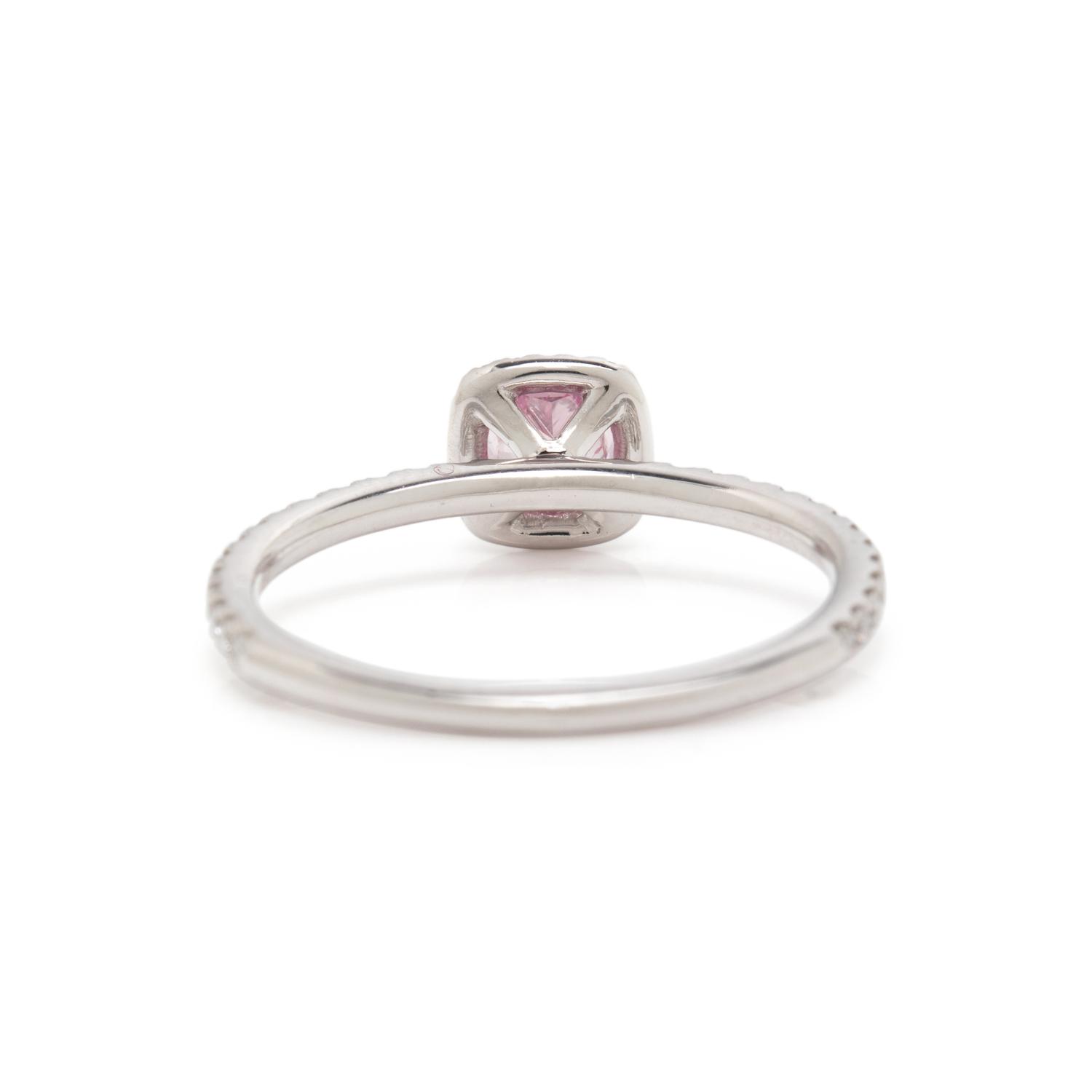 FANCY VIVID PURPLE-PINK DIAMOND AND DIAMOND RING