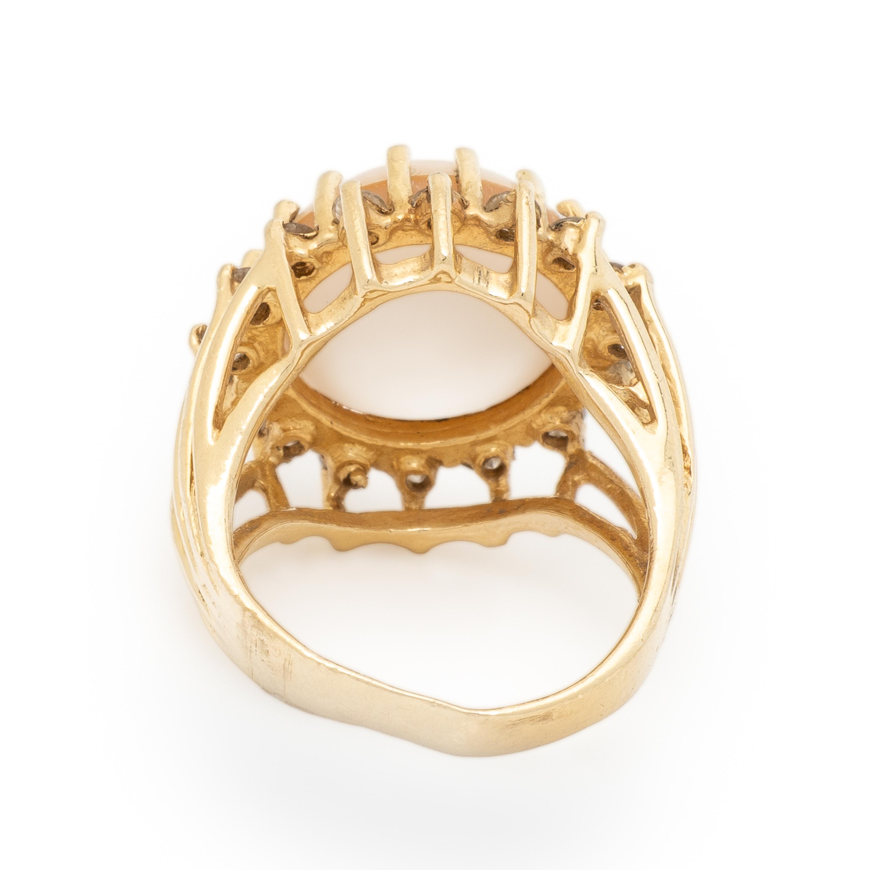 Mabé Pearl, Diamond, and Yellow Gold Ring