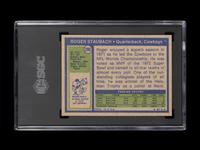 A 1972 Topps Roger Staubach Rookie Football Card No. 200 (SGC 7 NM)