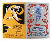 [MUSIC - POSTERS]. SINGER, David, artist. Complete set of 66 SIGNED posters designed for the Fillmore West Ballroom, San Francisco, California. 1969-1971.
