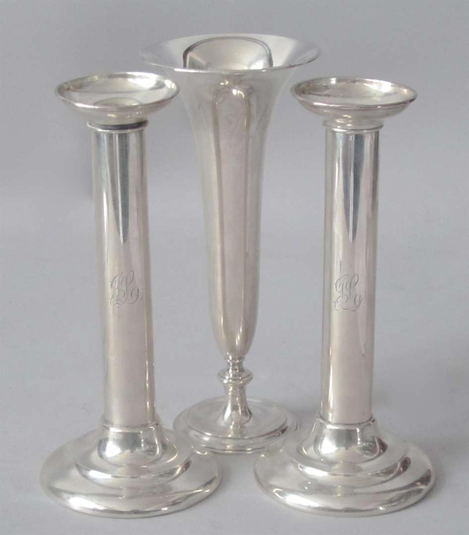 Sterling silver trumpet form vase tiffany & co., new york, ny, early to mid 20th century
