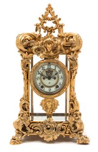 An Ansonia Crystal Regulator Clock Height 18 1/2 inches. — EARLY 20TH CENTURY