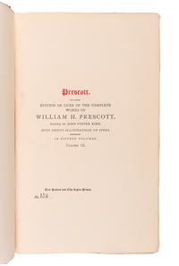 [BINDINGS & SETS]. PRESCOTT, William Hickling (1796-1859). Works . John Foster Kirk, editor.