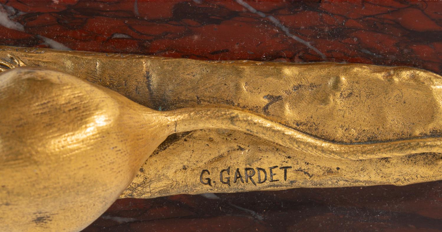 A Gilt-Bronze Group of Two Mice and a Small Shell