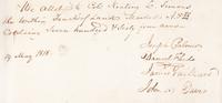 (REVOLUTIONARY WAR) MARION, GENERAL FRANCIS. Folio MS page showing 3 land grants, 1758, SC, land purchased from estate of the Swamp Fox