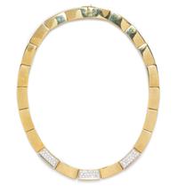 A 14 Karat Yellow Gold and Diamond Collar Necklace, 32.90 dwts.