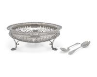 An Edwardian Silver Footed Reticulated Bowl