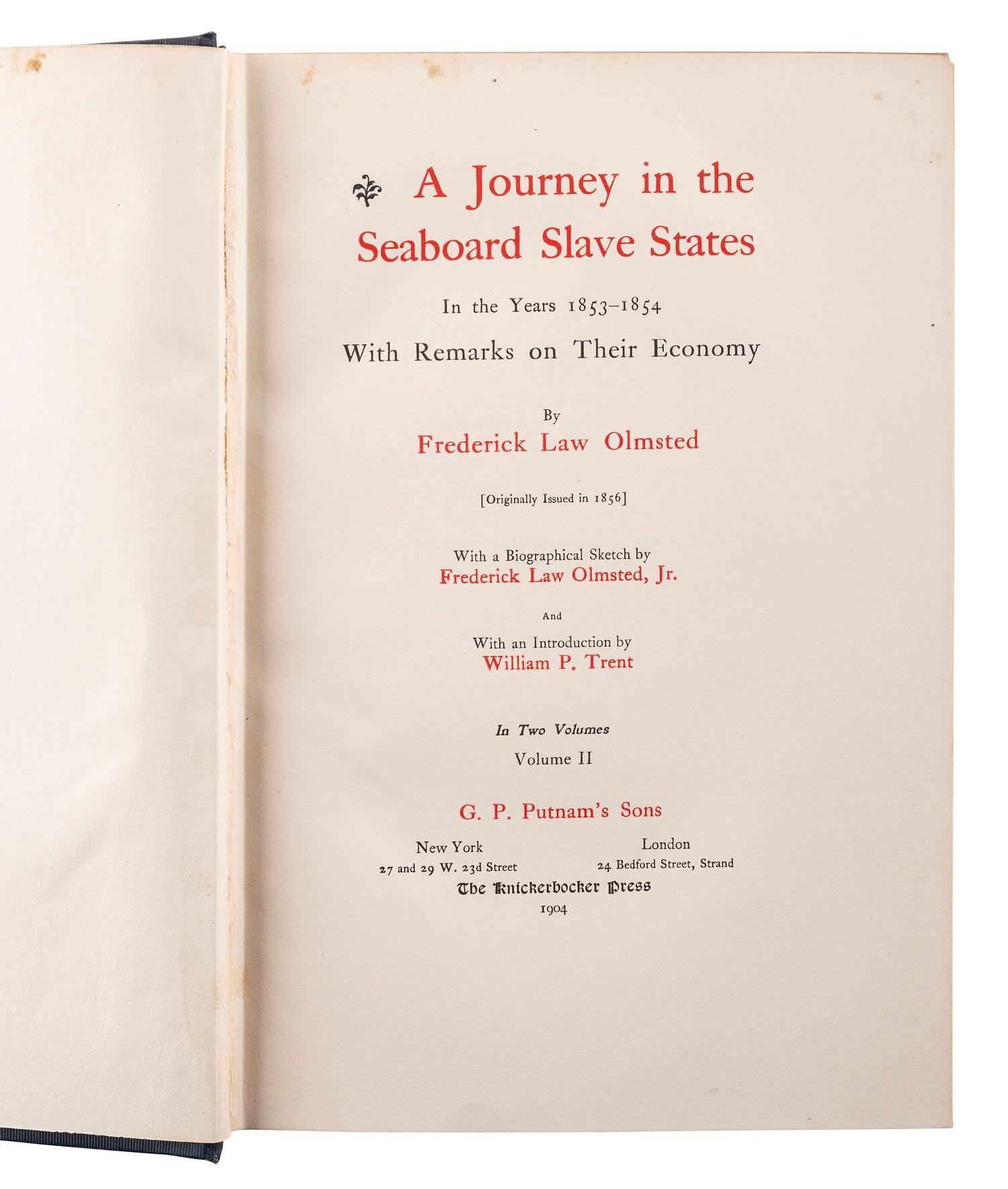 [SLAVERY & ABOLITION]. A group of 6 works related to American slavery, comprising: