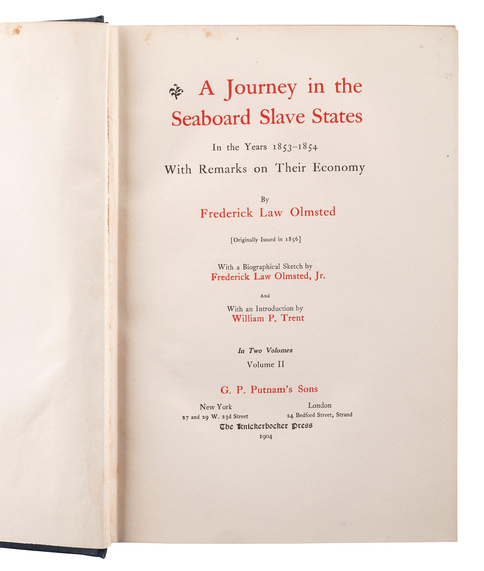 [SLAVERY & ABOLITION]. A group of 6 works related to American slavery, comprising: