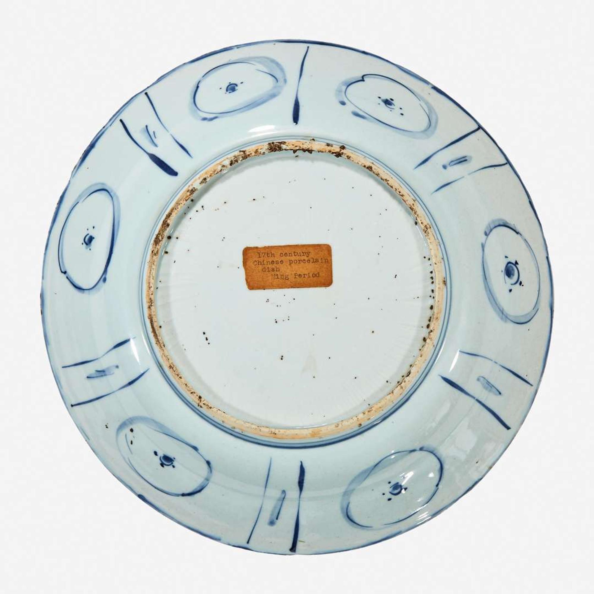 A Chinese blue and white porcelain “Kraak” type dish 17th Century