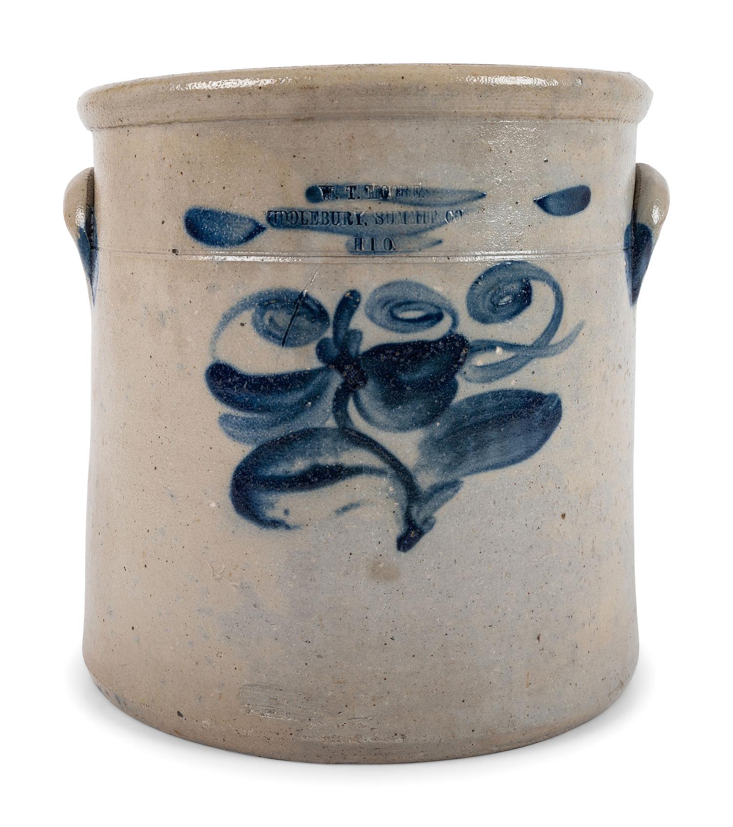 A Cobalt-Decorated Ohio Stoneware Crock