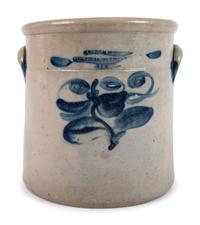A Cobalt-Decorated Ohio Stoneware Crock