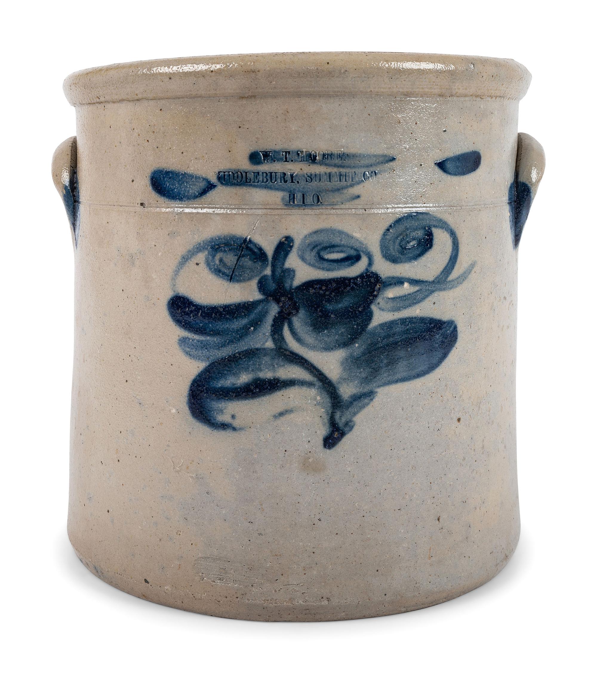 A Cobalt-Decorated Ohio Stoneware Crock