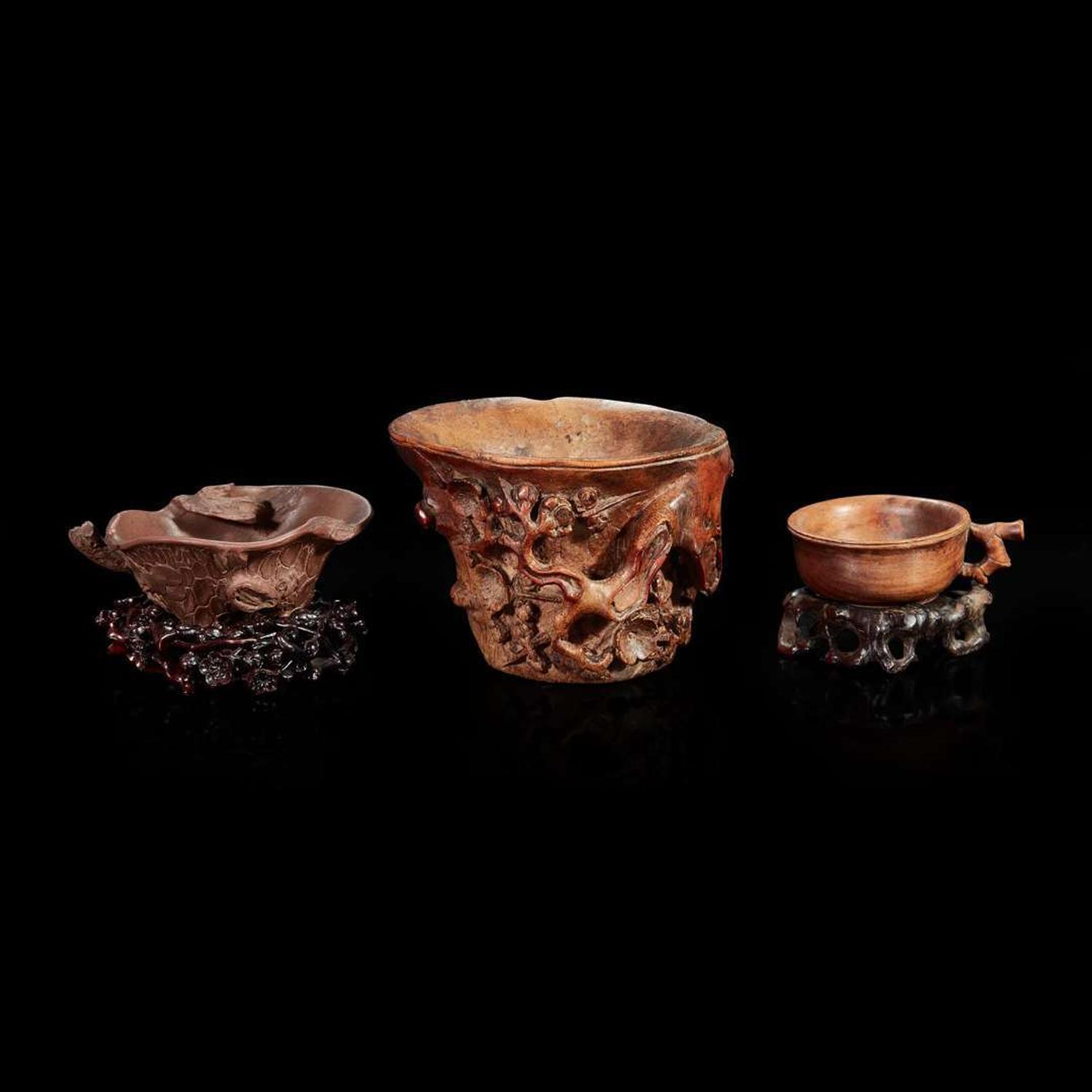 Three various Chinese coupes Qing dynasty