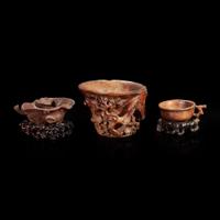 Three various Chinese coupes Qing dynasty