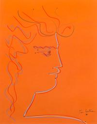 Jean Cocteau, (French, 1889-1963), Untitled (tete d'homme)