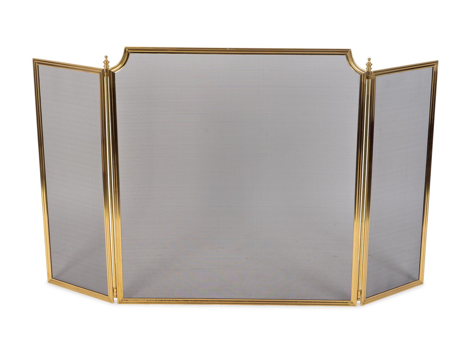 A Brass Three-Fold Firescreen — 20TH CENTURY