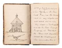 [MANUSCRIPTS]. Diary of 2 trips across upstate New York into Canada, 1830s-40s, with illustrations.