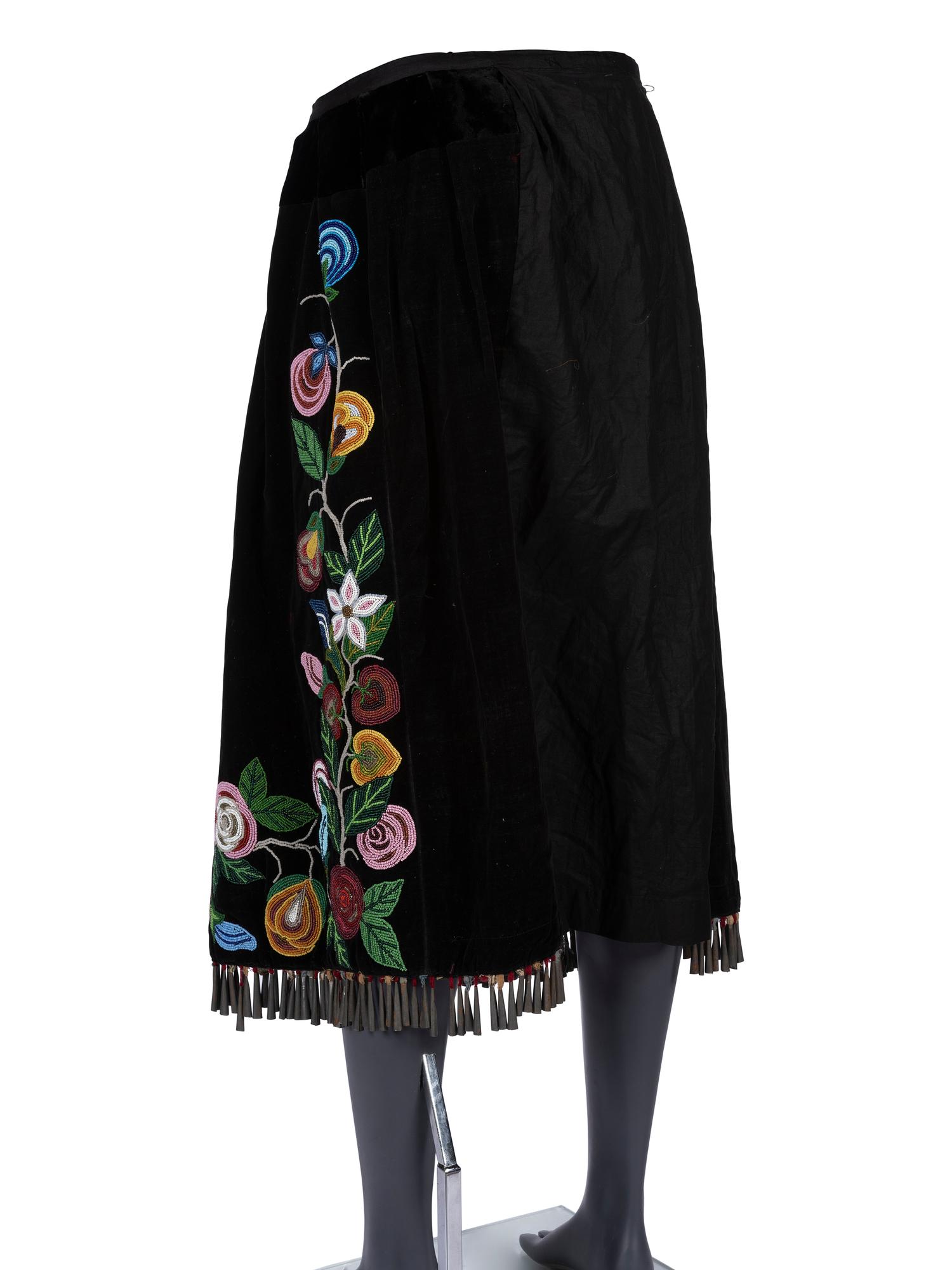 Anishinaabe Beaded Skirt, Half Leggings, and Pillow Case