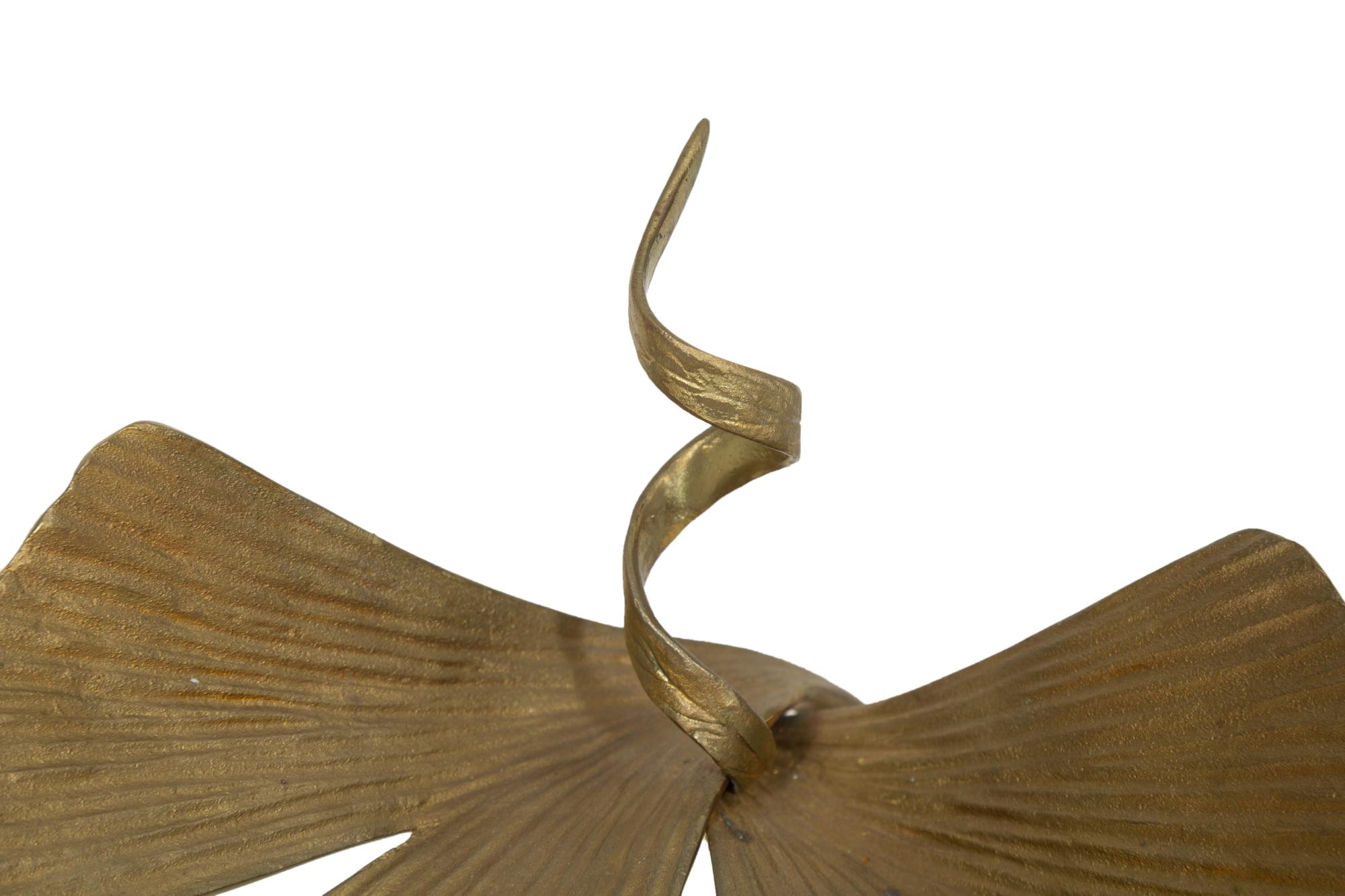 A Pair of Marc Bankowsky Bronze Ginko Candlesticks