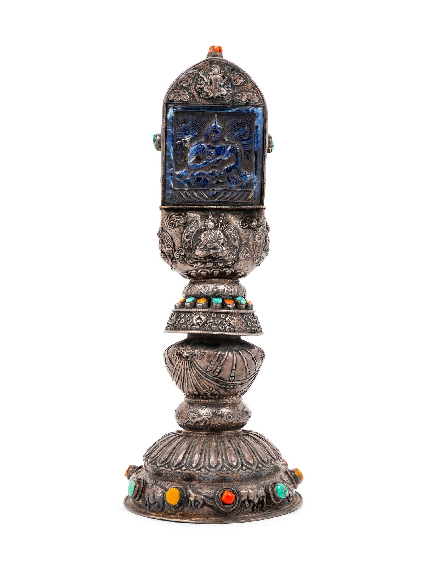 A Sino-Tibetan Silver Alter Piece
