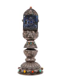 A Sino-Tibetan Silver Alter Piece