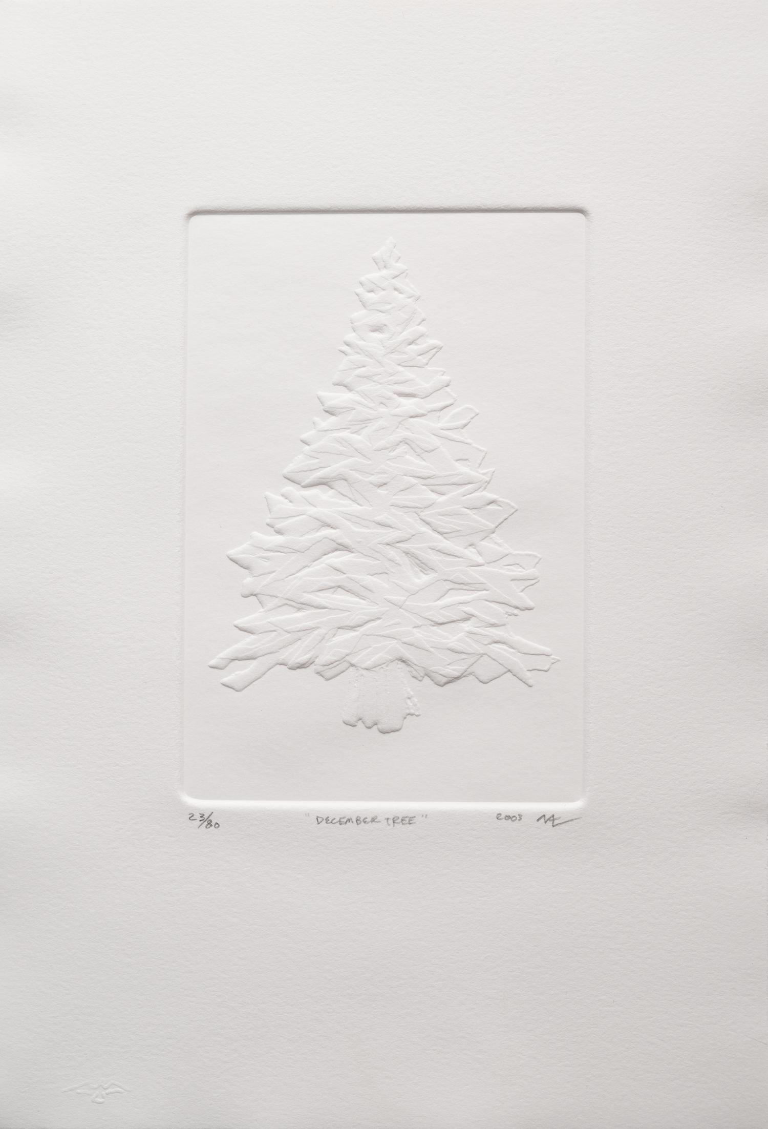 A group of three prints (Untitled; Untitled, 2008; December Tree 2003; Peace Love Hope and Joy, 2004)