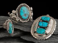 Navajo and Southwestern-style Sterling Silver and Turquoise Jewelry