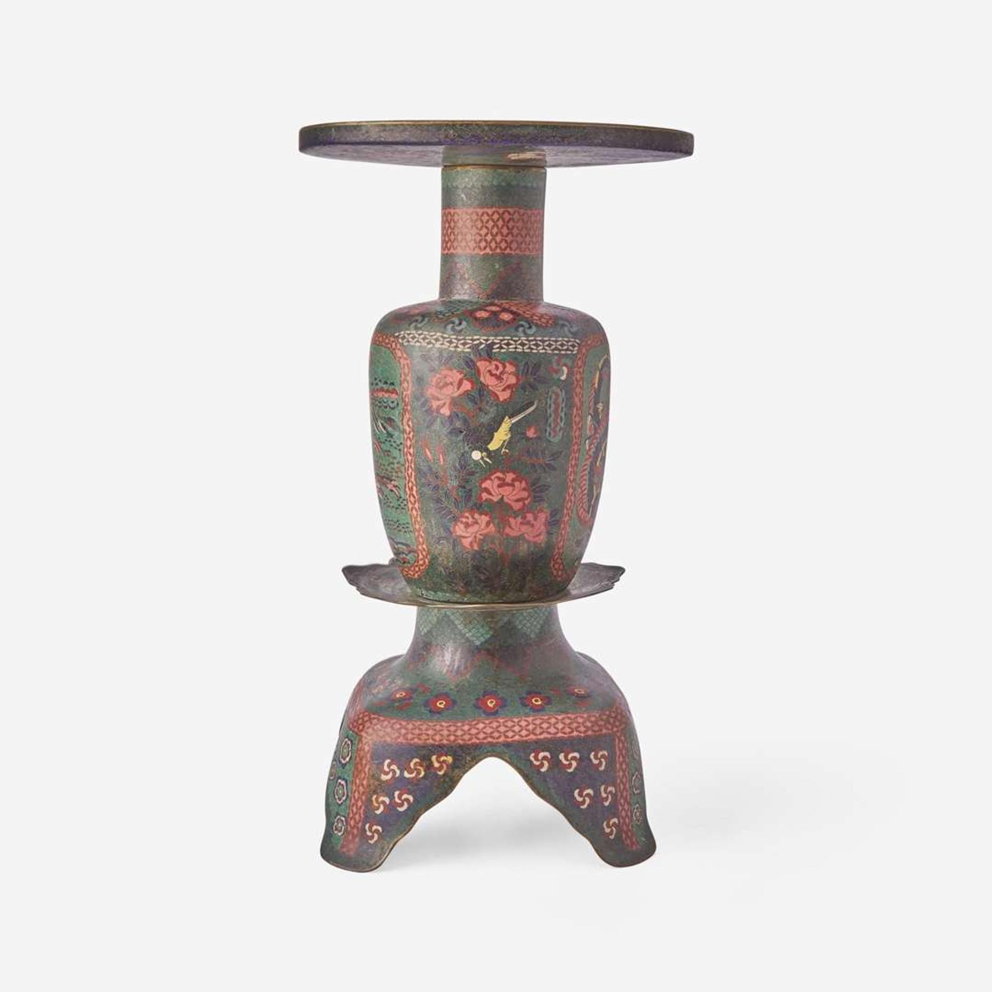 A large Japanese cloisonné ikebana vase 日本掐絲琺瑯大花樽 Circa ?1870-1875