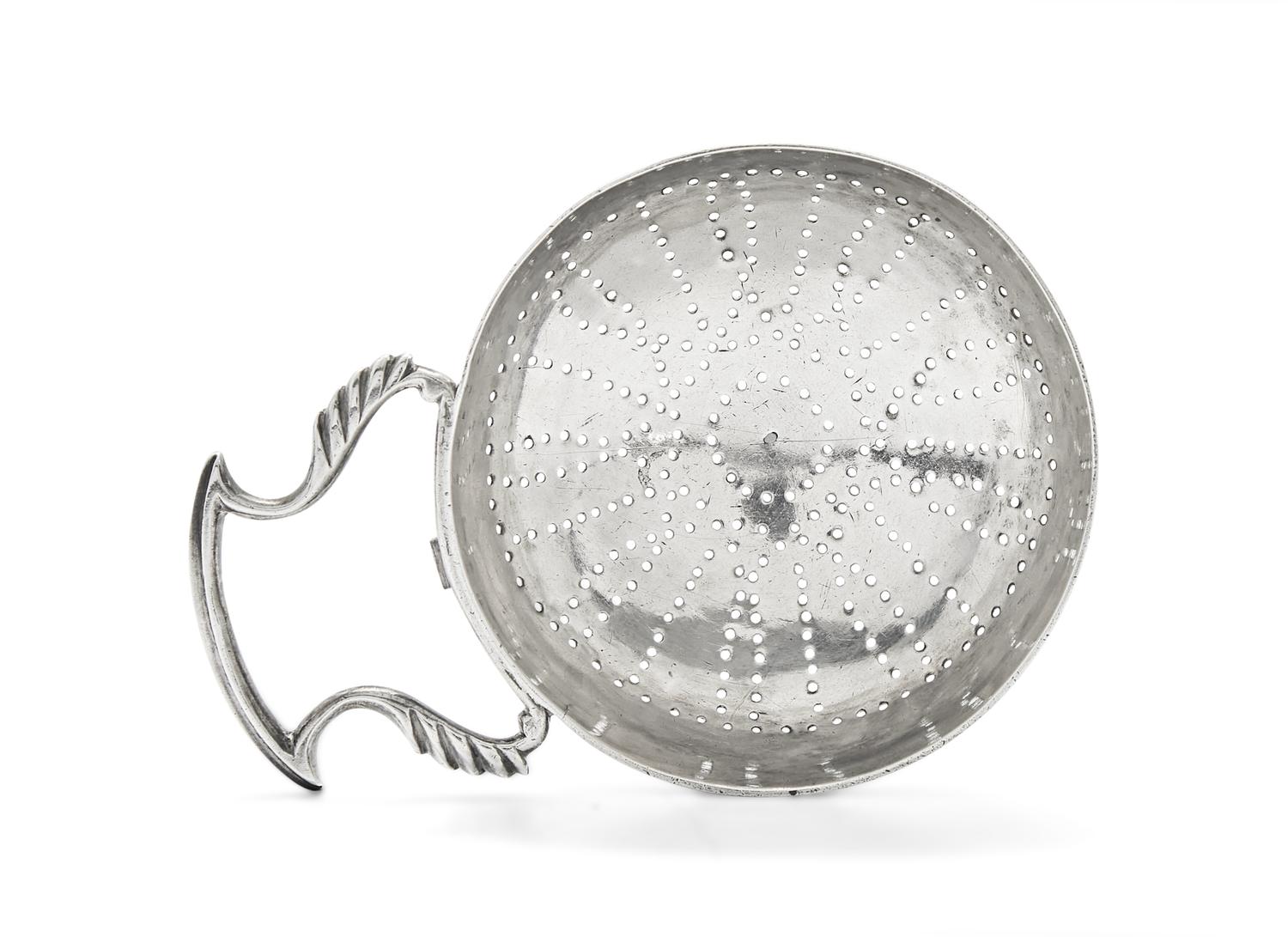 A Rare Silver Tea Strainer, Richard Humphreys (1750-1832), Philadelphia, PA, Circa 1775